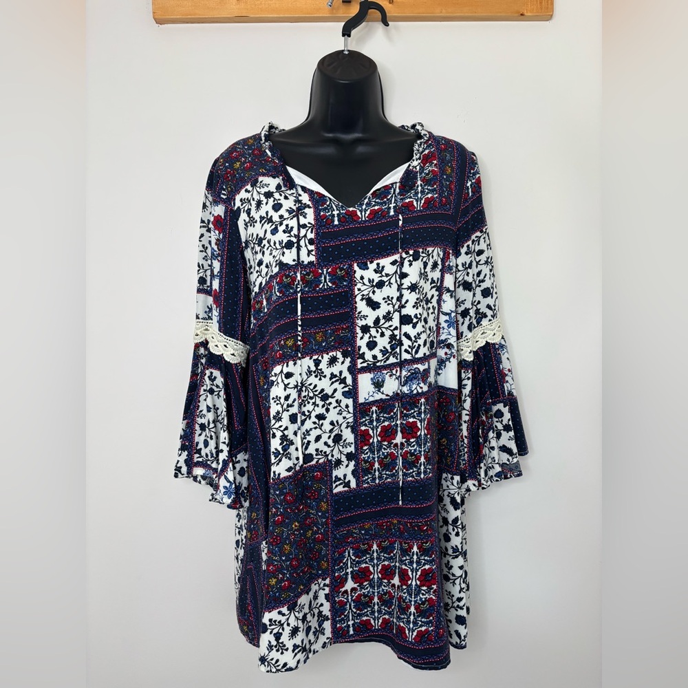#263 Entro Patchwork Rayon Dress